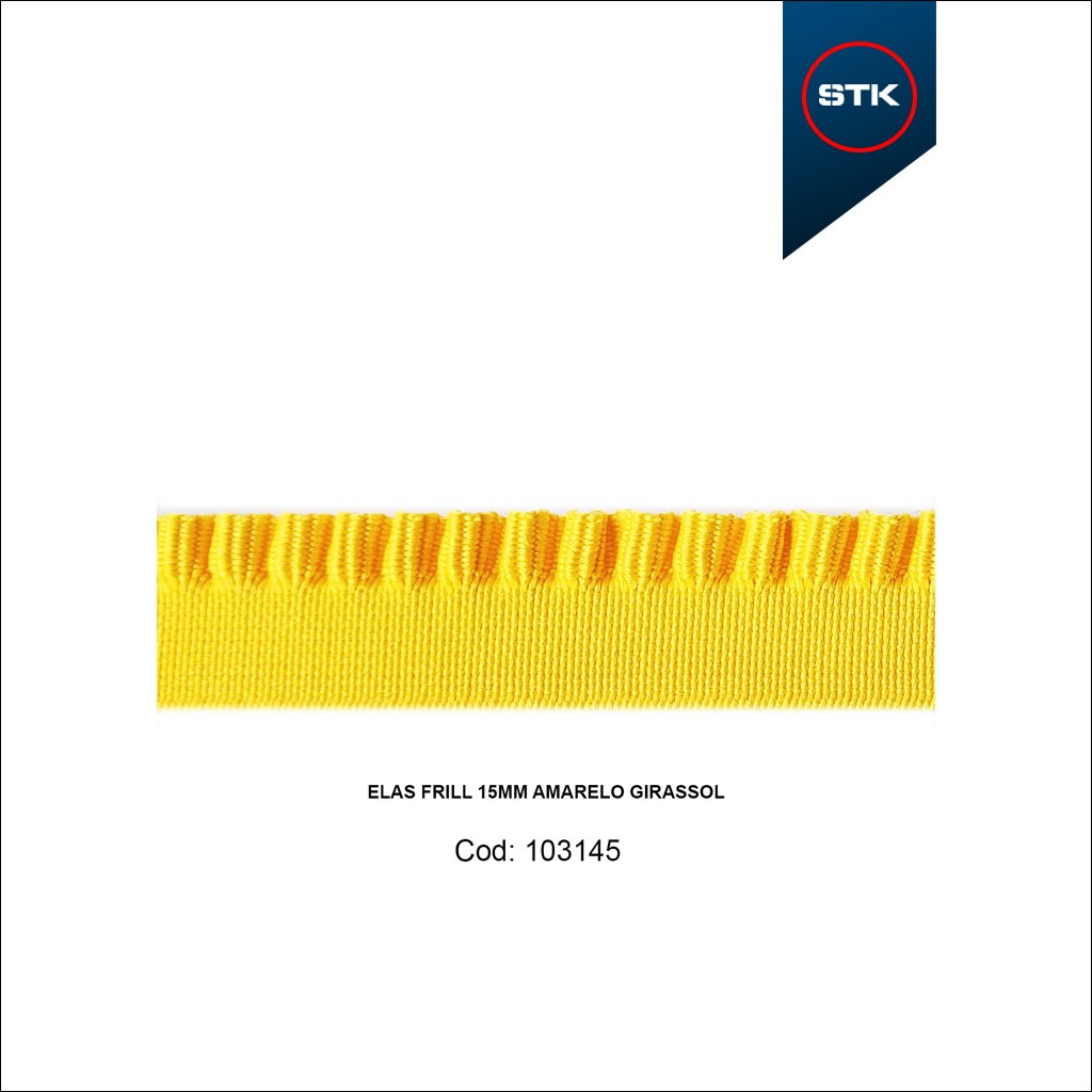 ELÁSTICO STK 789 FRILL 15MM AMARELO GIRASSOL