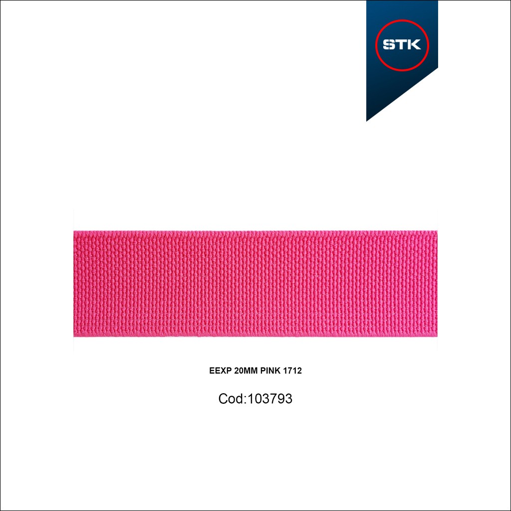 ELÁSTICO STK 156 EXPORTAÇÃO 20MM PINK 1712