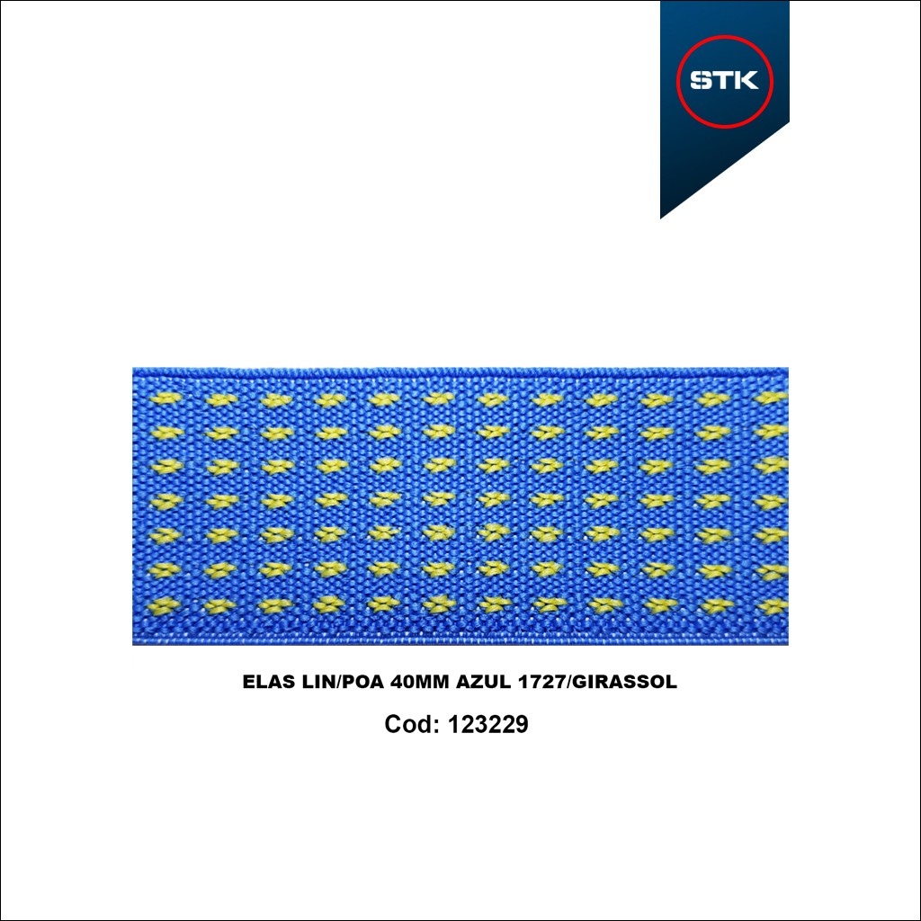 ELÁSTICO STK 188 LIN / POA 40MM AZUL 1727 / GIRASSOL