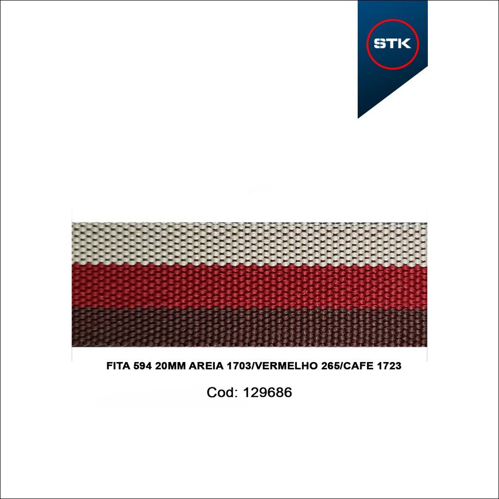 FITA 594 20MM AREIA 1703 / VERMELHO265 / CAFE 1723