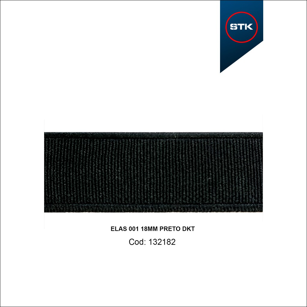 ELÁSTICO STK 168 001 18MM PRETO