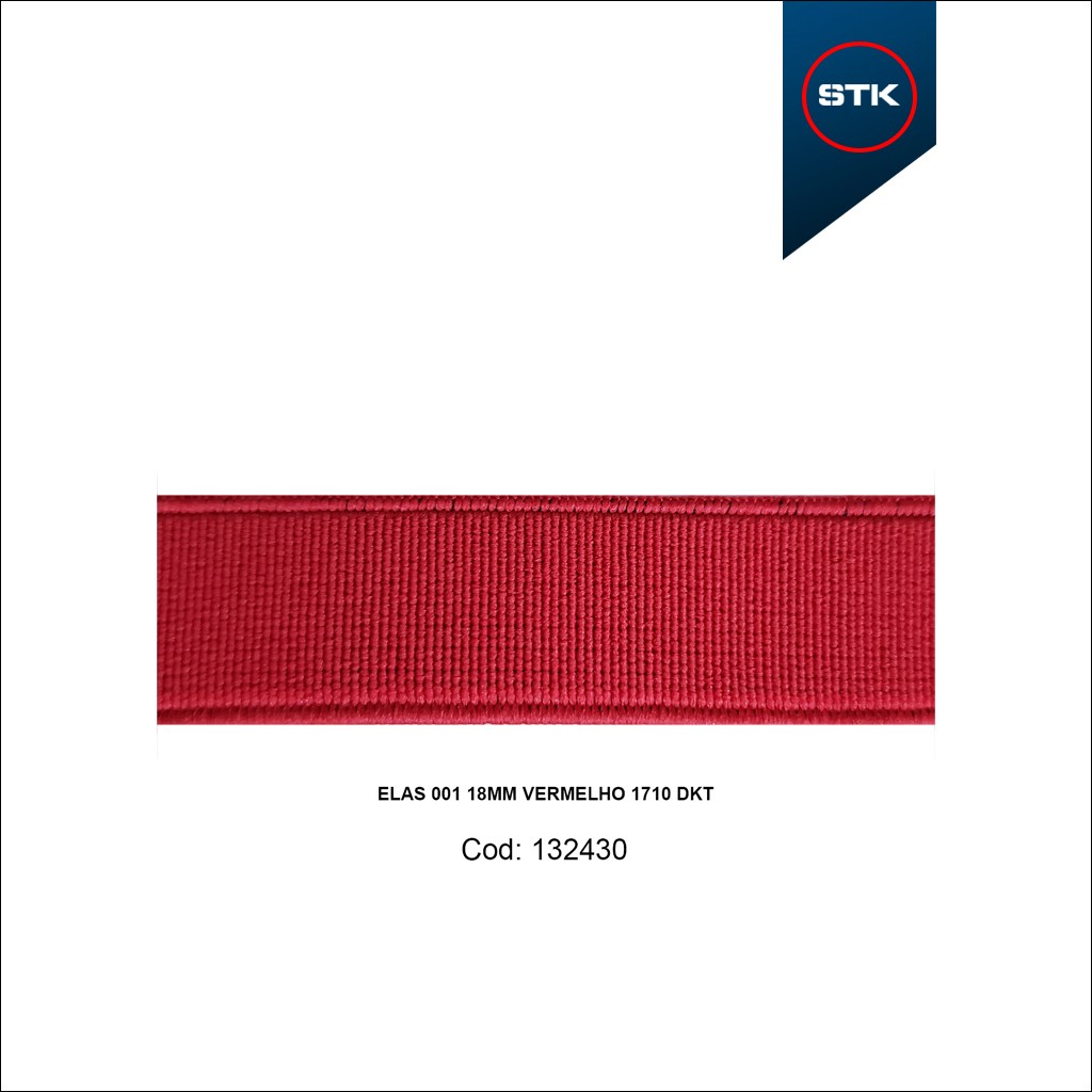 ELÁSTICO STK 168 001 18MM VERMELHO 1710