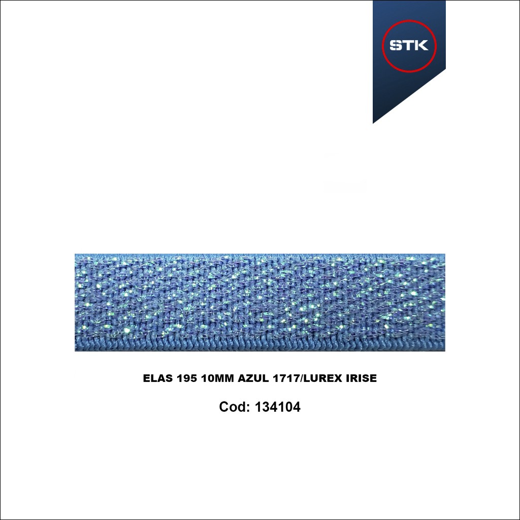 ELÁSTICO STK 171 10MM AZUL 1717 / LUREX IRISE