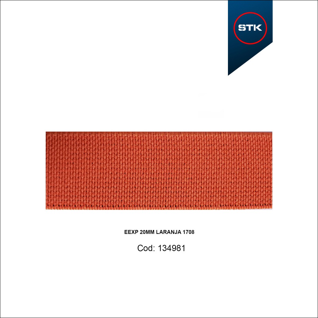 ELÁSTICO STK 156 EXPORTAÇÃO 20MM LARANJA 1708