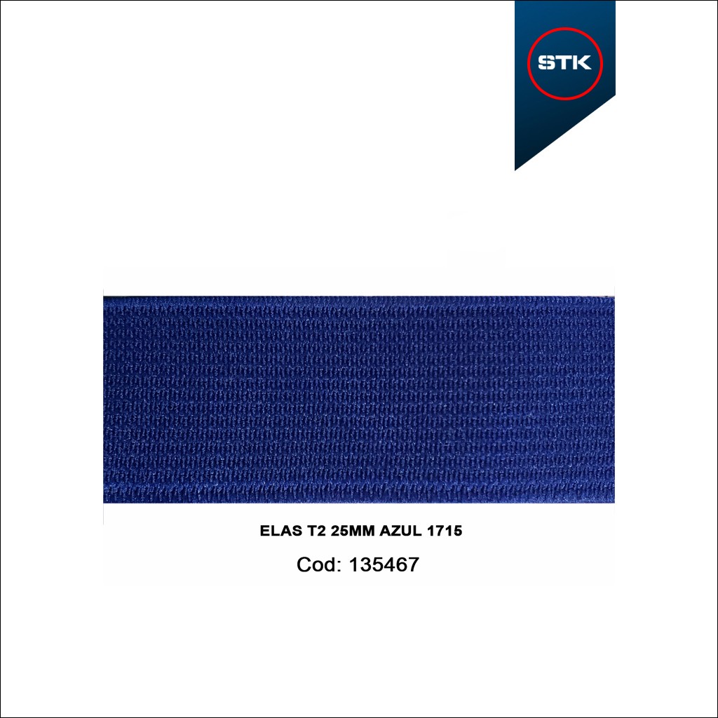 ELÁSTICO STK 187 T2 25MM AZUL 1715