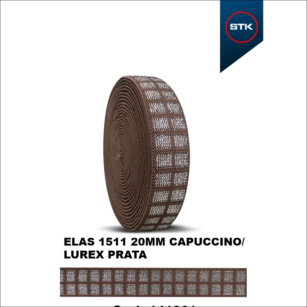 ELÁSTICO STK 1511 20MM CAPUCCINO / LUREX PTA