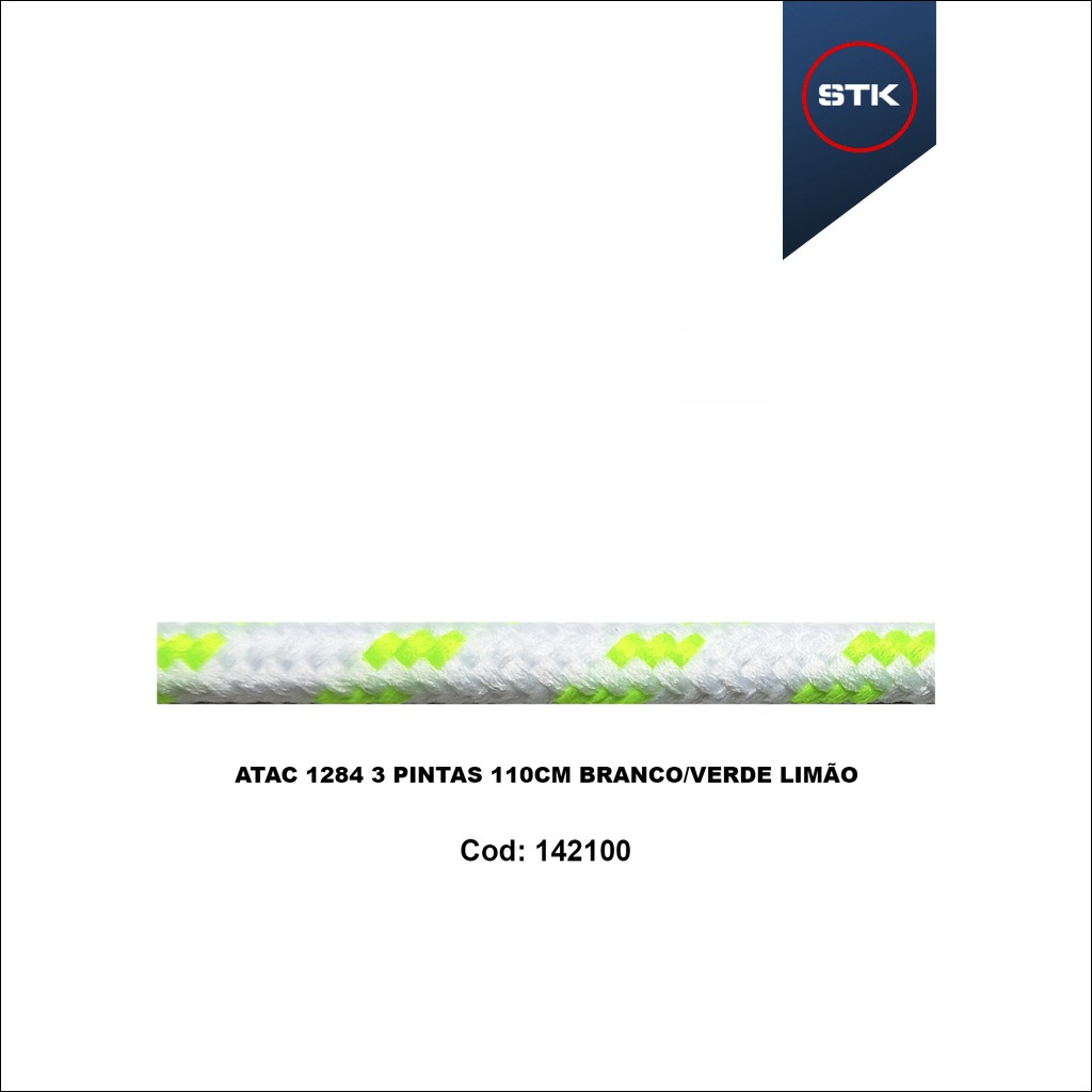 ATACADOR STK 1284 3 PINTAS 110CM BRANCO / VERDE LIMÃO