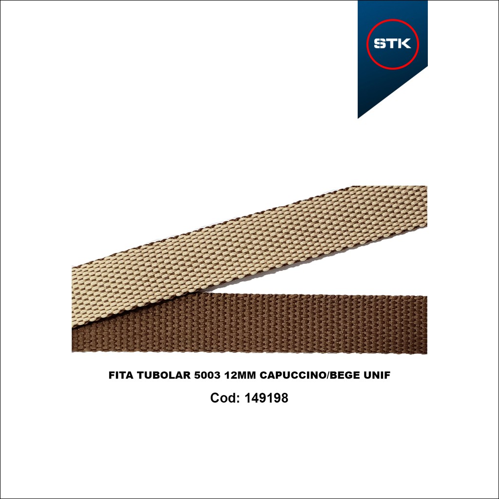 FITA TUBOLAR 5003 12MM CAPUCC / BEGE UNIF