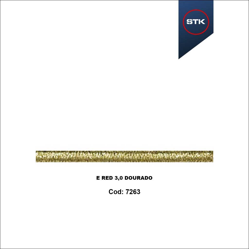 ELÁSTICO STK 183 RED 03MM DOURADO 